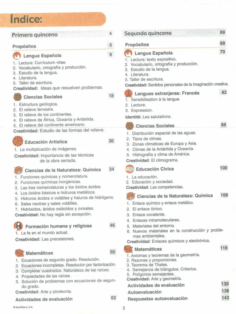 Índice del Módulo 7 Prepara de 1ro de Bachillerato