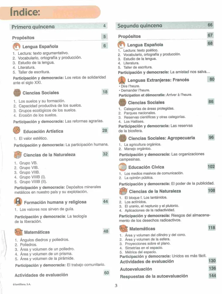 Módulo 9 - 3° Bachillerato (Prepara) PDF 3 Índice del Módulo 9 Prepara de 3ro de Bachillerato
